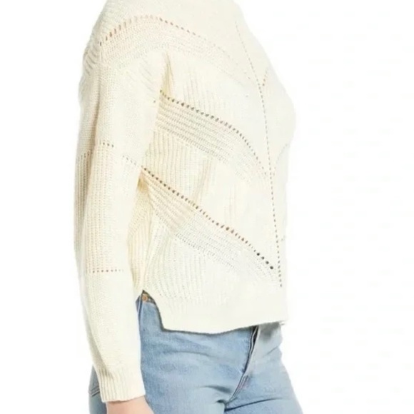 Marine Layer Olivia Crewneck Sweater in Cream White - Picture 6 of 8